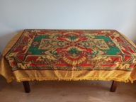 GOBELIN - KILIM NAD ŁÓŻKO. 194 / 137 cm. ZABYTEK.