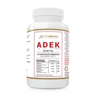 ADEK FORTE A,D3,E,K2 MK-7 oleju MCT KOKOSA 60 kaps