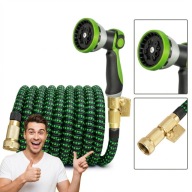 MOCNY WĄŻ OGRODOWY NOCTON 15M 20MM ROZCIĄGLIWY PISTOLET METAL 5 BAR 3W