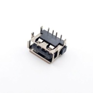 Gniazdo USB 2.0 4 Pin typ A 90 do druku ładowarki żeńskie female kołnierz