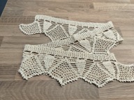 Taśma koronkowa zazdrostka firanka kołnierz szydełkowe rękodzieło 90x10