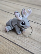 Mini Jackalope - Breloczek z Fantazją 3d - Brelok Druk3d fidget Keychain