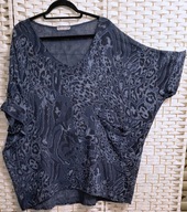 FAJNA WŁOSKA OVERSIZOWA W GRANACIE Z KIESZONKĄ ok 54/56