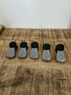 Komplet 5x Spinacz Magnes na lodówkę Szary