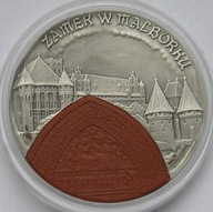 Polska 20 złotych 2002 - Malbork zamek - srebro - stan menniczy -