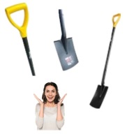 SZPADEL PROSTY OSTRY TRZONEK METALOWY WĄSKI ŁOPATA METALOWA