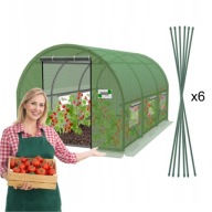 TUNEL OGRODOWY FOLIOWY SZKLARNIA 3x2m FOLIAK MOCNY STELAŻ 6m2 TYCZKI GRATIS