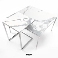 zestaw stolików REA MEBLE PL 100x100xh45 spiek laminam antracite loft