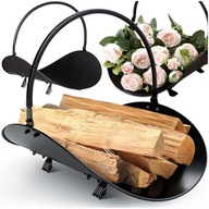 Kosz stojak na drewno kominkowe opałowe drzewo do kominka koszyk metalowy