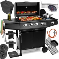 Grill Gazowy Lehmann Ohio 4+1 Żeliwny Ruszt + Pokrowiec