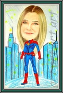 Karykatura na prezent ze zdjęcia na urodziny