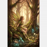 Czarodziejska wróżka ze skrzydłami obraz na płótnie 55x80 las fantasy art