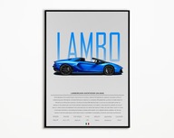 PLAKAT LAMBORGHINI AVENTADOR UNLIIMAE IDEALNY NA PREZENT OBRAZ NA ŚCIANE A3