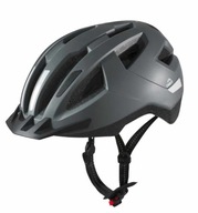 CRIVIT Kask Rowerowy L/XL 59-64cm z Lampką Tylną Szary