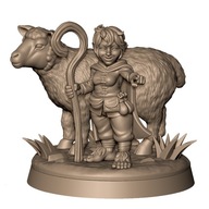 Halfling Shepherd Niziołek Pastereczka B Pinup RPG Druk 3D NSFW