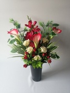 Bukiety Na Nagrobek KALIE – RÓŻE CZERWIEŃ ECRI