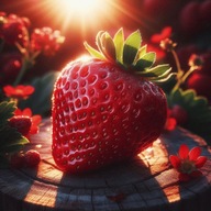 Panel na torbę, poduchę ogrodową, 45x45cm wodoodporny oxford truskawka