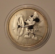 DISNEY - MYSZKA MIKI - TWO 2 DOLARY 2017 NIUE - 1 OZ 999 - 1 UNCJA 999