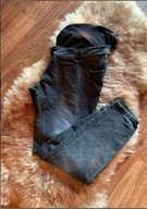 Jeansy spodnie ciemne ciążowe 44 46