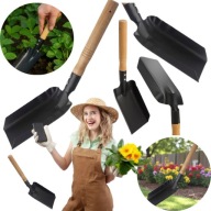 SZUFELKA METALOWA Z DREWNIANĄ RĄCZKĄ 37CM ŁOPATKA DO OGRODU DOMU SZUFLA