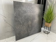 Gres 120x120 szary mat ciemny beton kamień grafit płytka wielkoformatowa