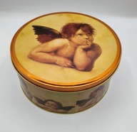 zamyślone aniołki aniołek śliczna duża puszka 20cm