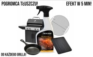 ZESTAW DO CZYSZCZENIA GRILLA SZCZOTKA 3w1 + MOCNY PŁYN DO RUSZTU GRILL MOC