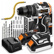 WIERTARKO WKRĘTARKA AKUMULATOROWA UDAROWA BEZSZCZOTKOWA MOCNA WKRĘTAK 2XAKU
