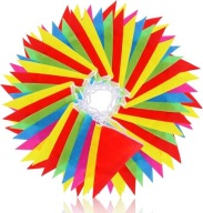 Baner chorągiewki 38m,100 trójkątnych flag wodoodpornych nylonowych