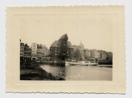 Gdańsk Parowiec Żuraw lata 30 Fotografia o wymiarach 78 x 106 mm 244A