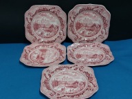 5 x stare talerze Anglia vintage design