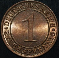 1 Reichspfennig 1936 E - menniczy egzemplarz