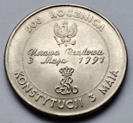 10 000 złotych 1991 r. 200. rocznica Konstytucji 3 maja śr. 29,5 mm