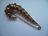 BROSZKA DUŻA AGRAFKA PEREŁKI KRYSZTAŁKI