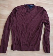 Sweter Męski S TOMMY HILFIGER kolor bordo