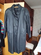 Elegancki skórzany płaszczyk w kolorze granatowym - 48-50 !!