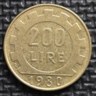*WŁOCHY [0089]*200 Lirów 1980r. Republika Włoska, Legenda 200 LIRE