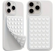 SILIKONOWA PRZYSSAWKA DWUSTRONNA UCHWYT DO TELEFONU NA ETUI DUŻA BIAŁA