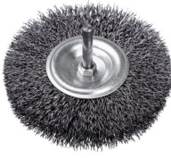 Szczotka druciana tarczowa 100mm trzpień 6mm