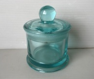 Dawna APTEKA : Piękny SŁÓJ apteczny DEKIEL z KULKĄ .... śliczny BŁĘKITNY