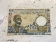 Wybrzeże Kości Słoniowej - 5000 franków - rzadki