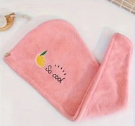 Ręcznik do włosów| Turban| Szybkoschnący| Różowy| AS