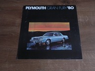 Plymouth Gran Fury 1980 USA prospekt folder katalog broszura.