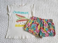 Cool Club bluzka z arbuzem nowa i spodenki w owoce roz 128