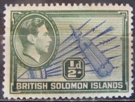 Wyspy Salomona brytyjskie stary znaczek (9/59