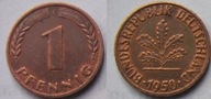 Niemcy 1 pfennig 1950 F