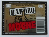 ETYKIETA PIWO JASNE BARDZO MOCNE BROWAR KONSTANCIN