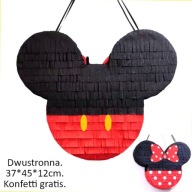 Piniata Myszka Mickey Miki / Minnie Mouse dwustronna. Konfetti gratis.