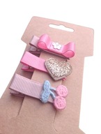 Mini spinki do włosów handmade 3 szt.