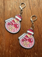 Oryginalne kolczyki grzybki much*morki Drink up jedyny egzemplarz